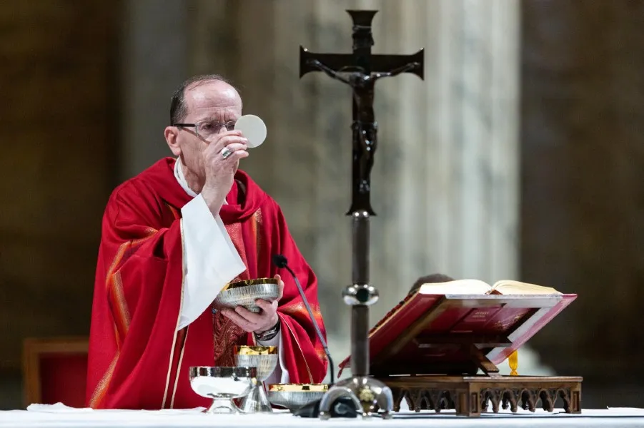 Bishop Thomas Olmsted of Phoenix celebrates Mass at the Basilica of St. Paul Outside the Walls in Rome on Feb. 12, 2020?w=200&h=150